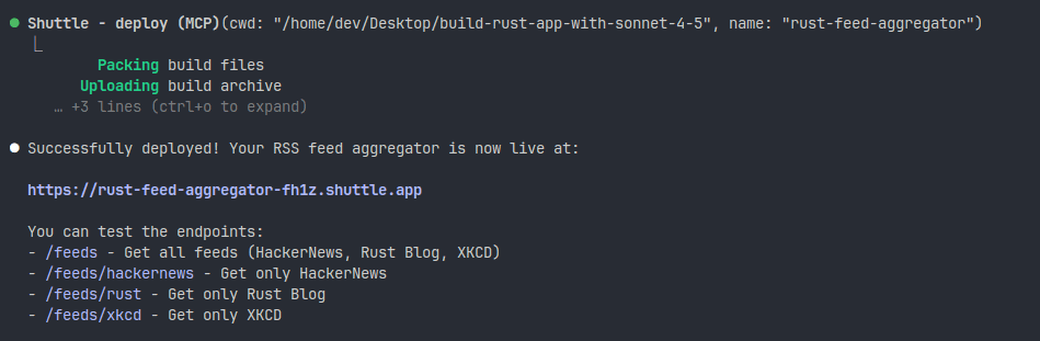 Click to expand image Deployment success