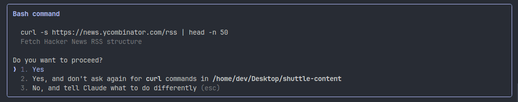 Click to expand image Testing RSS feed with curl