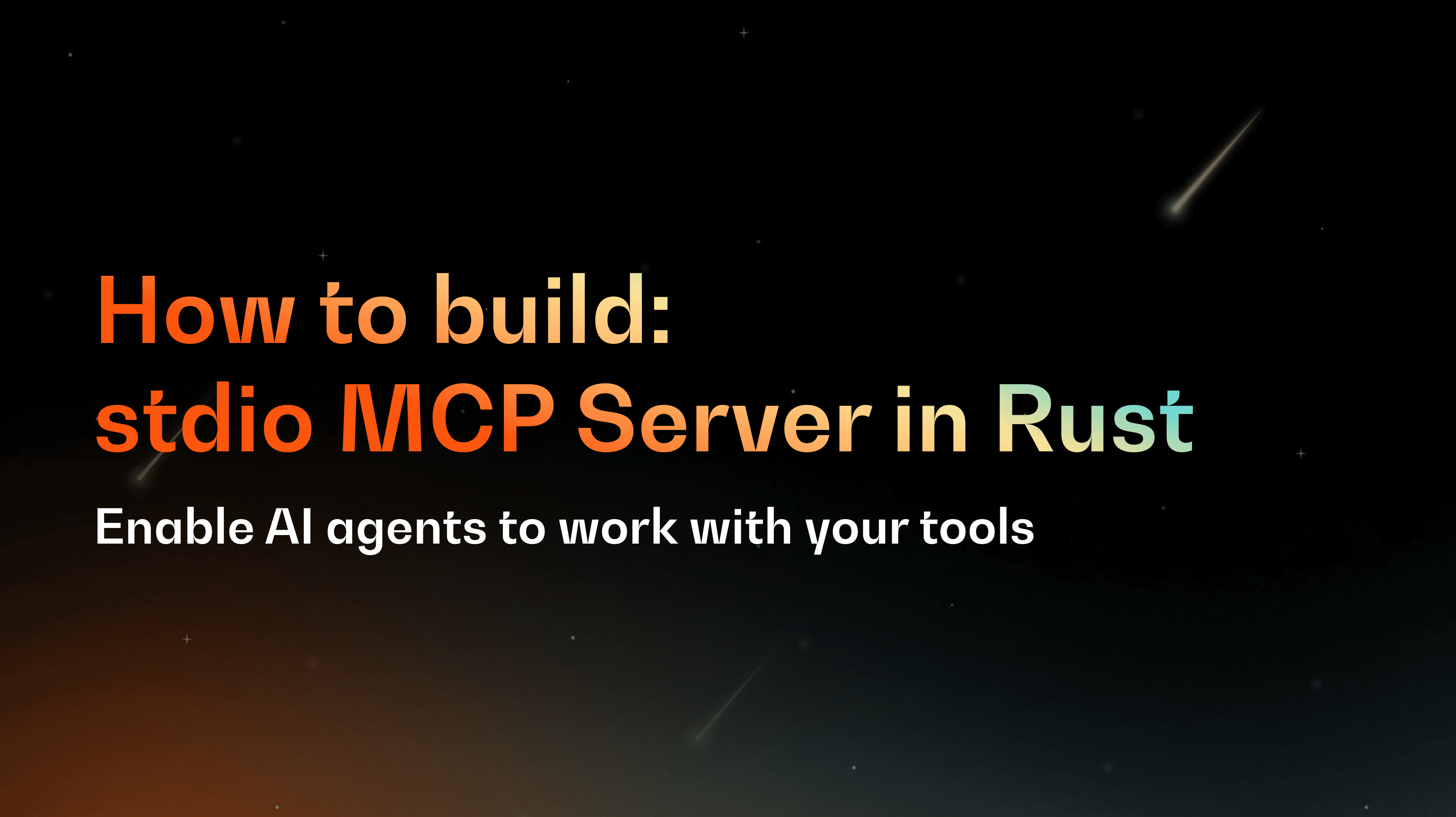 How to Build a stdio MCP Server in Rust