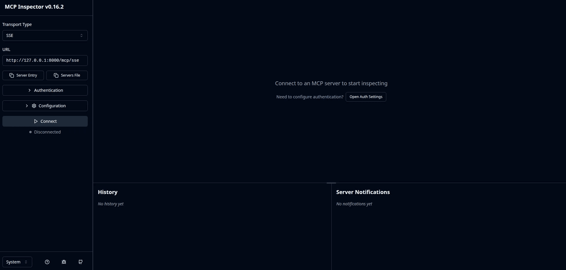 Click to expand image MCP inspector dashboard
