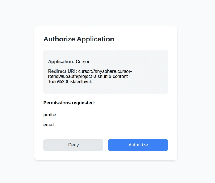 Click to expand image MCP server authorization page