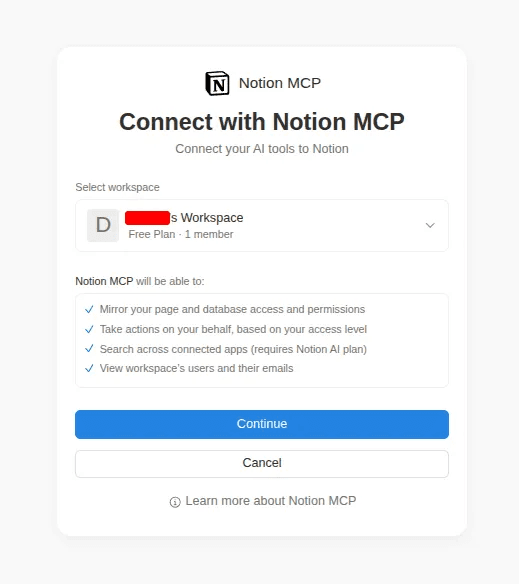 Click to expand image Notion authorize page