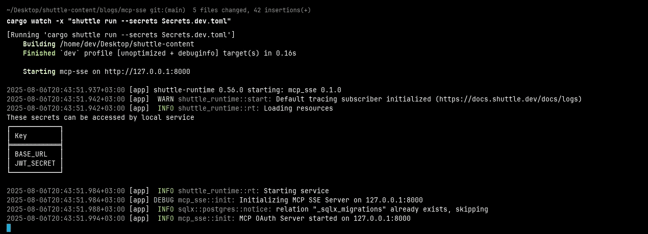Click to expand image Shuttle Development server running